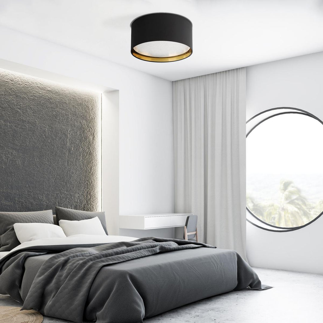 Bilbao taklampe 45 cm-Taklamper-TK Lighting-Svart / Gullfarget-TK-3376-Lightup.no