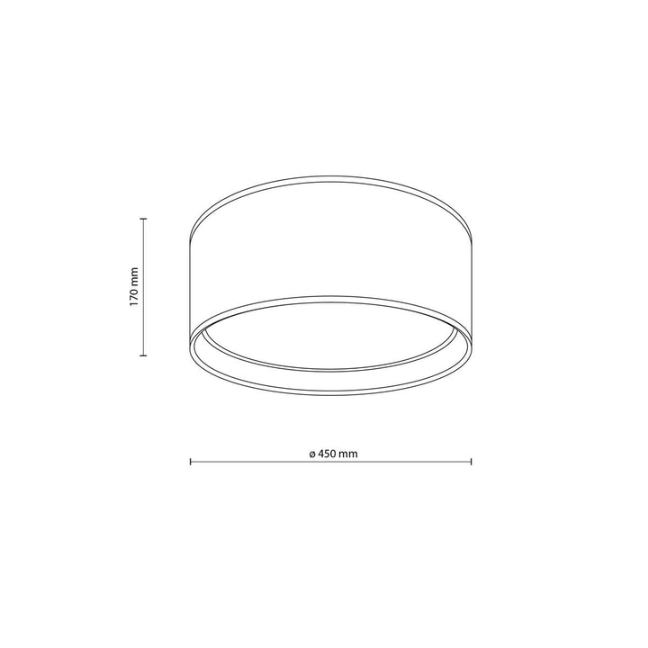 Bilbao taklampe 45 cm-Taklamper-TK Lighting-Svart / Gullfarget-TK-3376-Lightup.no