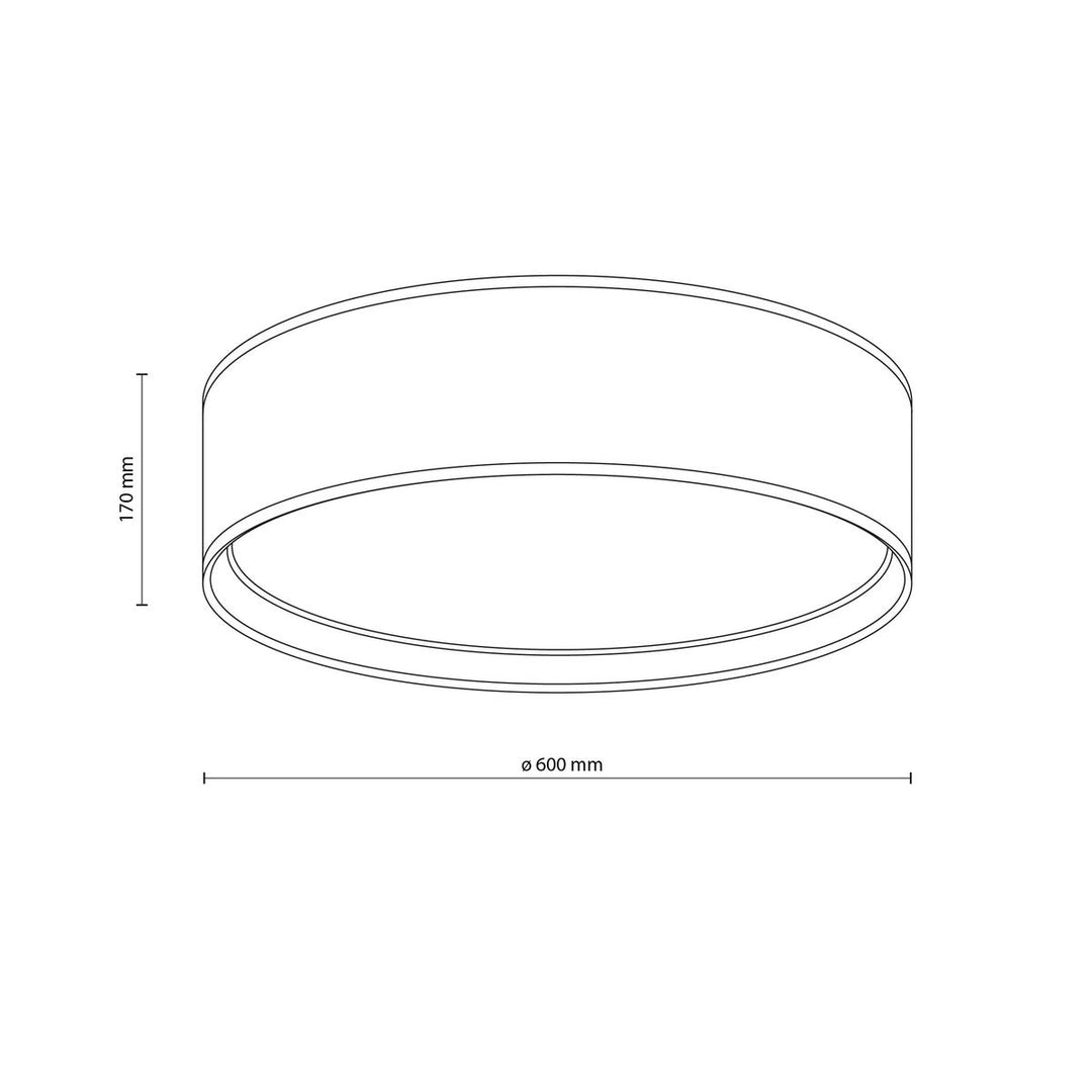 Bilbao taklampe 60 cm-Taklamper-TK Lighting-Svart / Gullfarget-TK-3432-Lightup.no