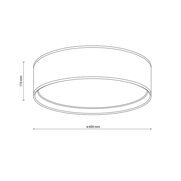 Bilbao taklampe 60 cm-Taklamper-TK Lighting-Svart / Gullfarget-TK-3432-Lightup.no