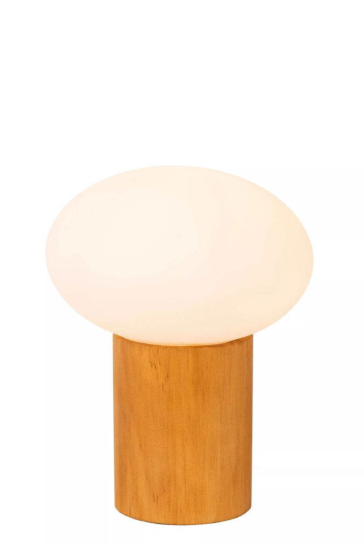 Birtle bordlampe 23 cm-Bordlamper-Lucide-Tre / Hvit-LC05550/10/61-Lightup.no