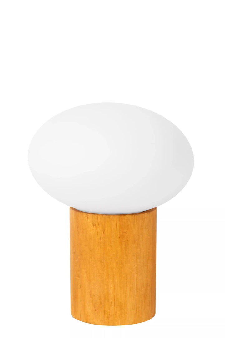 Birtle bordlampe 23 cm-Bordlamper-Lucide-Tre / Hvit-LC05550/10/61-Lightup.no