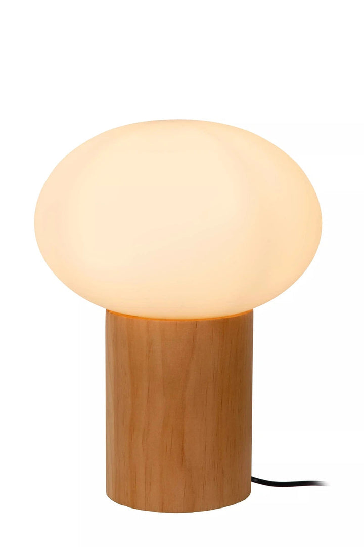 Birtle bordlampe 38 cm-Bordlamper-Lucide-Tre / Hvit-LC05550/20/61-Lightup.no
