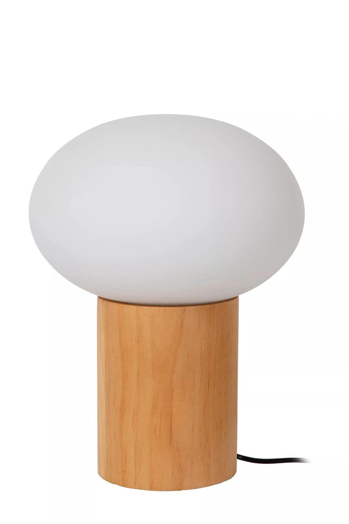 Birtle bordlampe 38 cm-Bordlamper-Lucide-Tre / Hvit-LC05550/20/61-Lightup.no