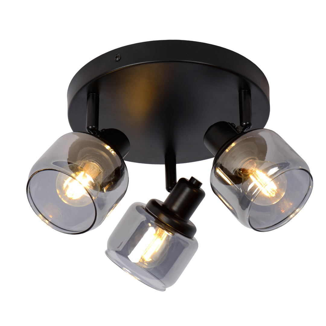 Bjorn taklampe-Taklamper-Lucide-Svart / Røyk-LC77979/13/30-Lightup.no