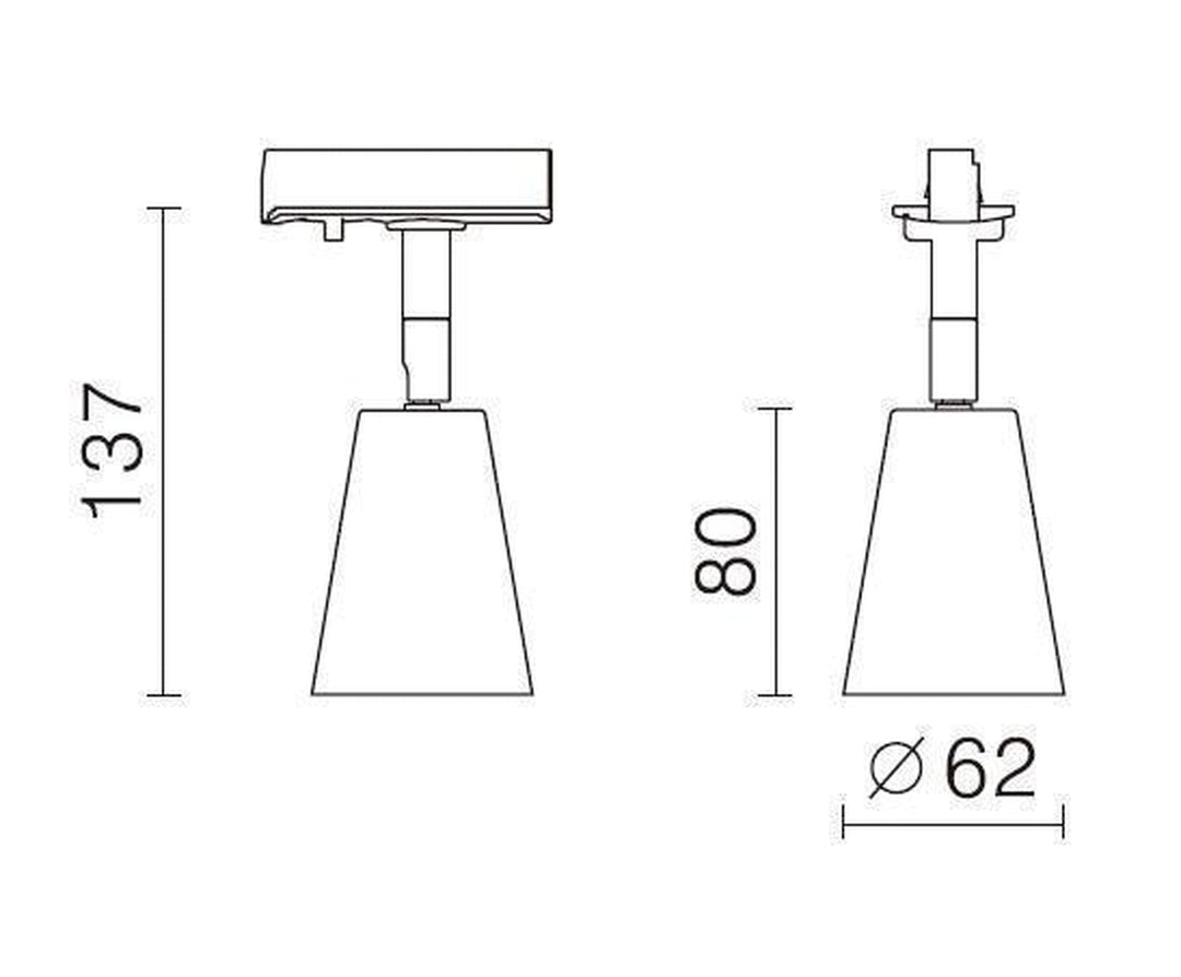 Bocca spotskinne 4 spotter 2 meter - Pure white-Spotskinner 230V-NorDesign-Hvit-387570106+389560206+389561306+389561206-4-Lightup.no