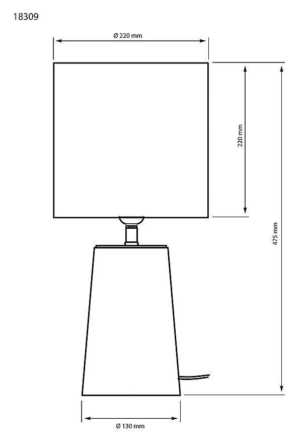 Bodil bordlampe-Bordlamper-Aneta Lighting-Blå/Naturhvit-18309-10-00-Lightup.no