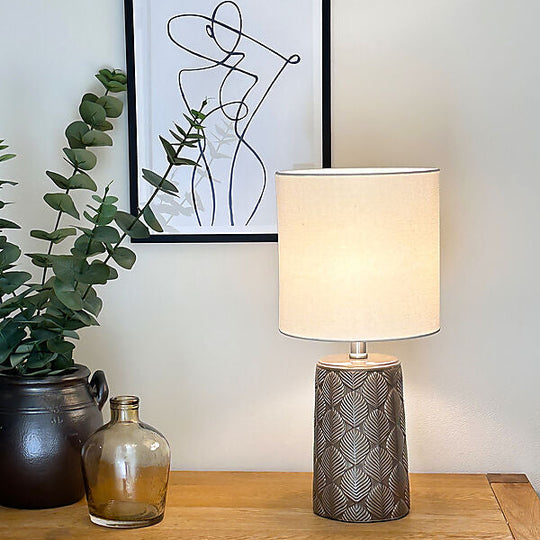 Bodil bordlampe-Bordlamper-Aneta Lighting-Brun/Beige-18309-16-02-Lightup.no