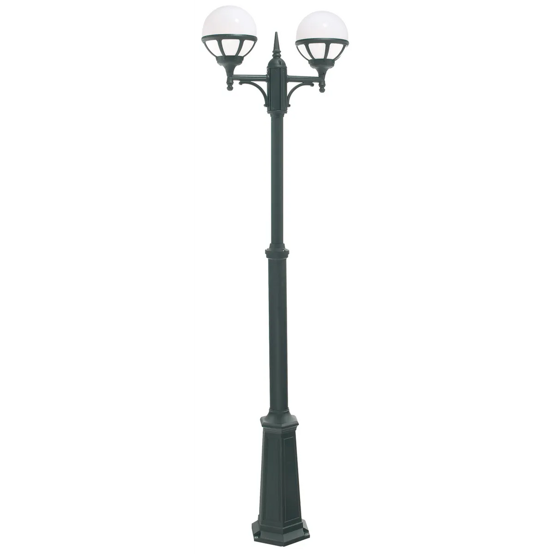 Bologna dobbel 363 stolpe-Utebelysning stolpe-Norlys-Svart / klart glass-3183087-Lightup.no