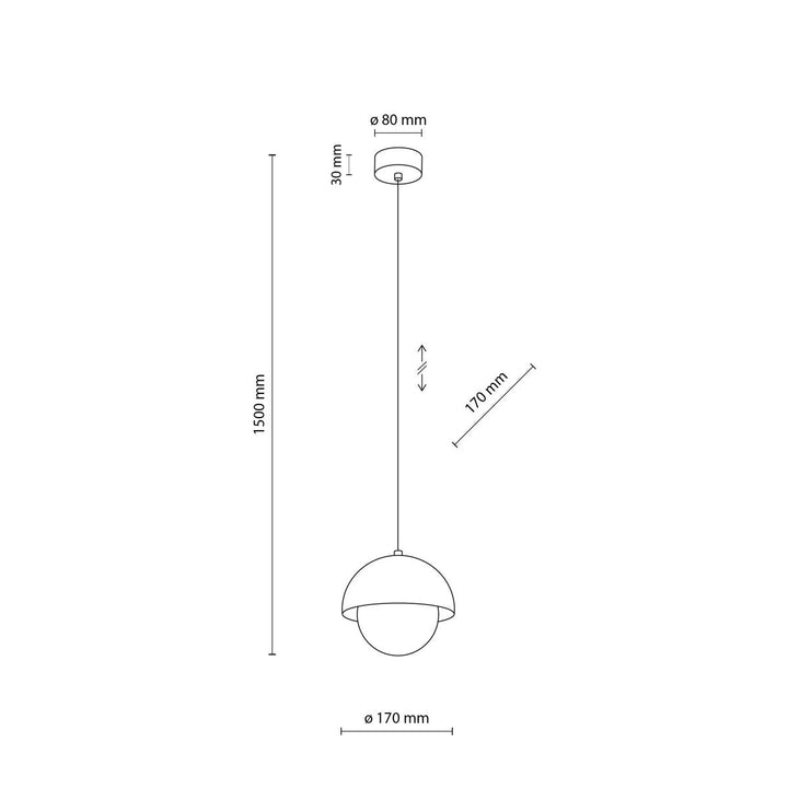 Bono takpendel 17 cm-Takpendler-TK Lighting-Gul-TK-10265-Lightup.no