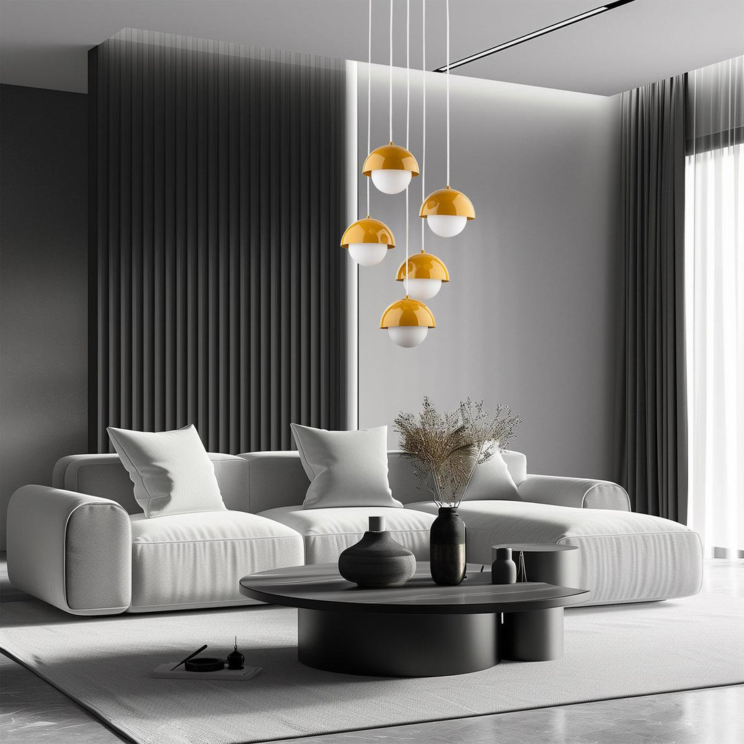 Bono takpendel 5-lys-Takpendler-TK Lighting-Gul-TK-10268-Lightup.no