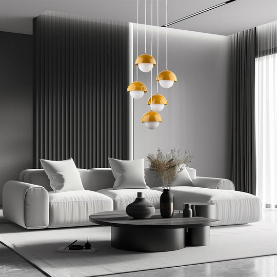 Bono takpendel 5-lys-Takpendler-TK Lighting-Gul-TK-10268-Lightup.no