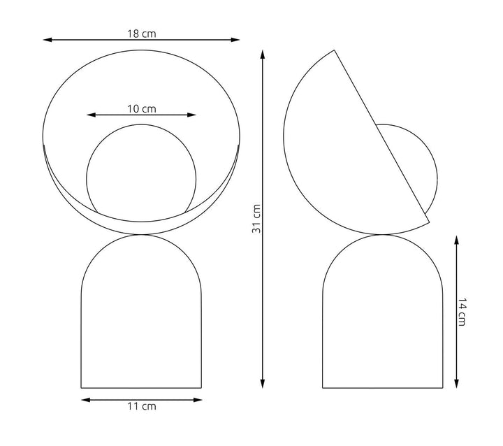 Boto bordlampe-Bordlamper-Emibig-Svart-1510/LN1-Lightup.no