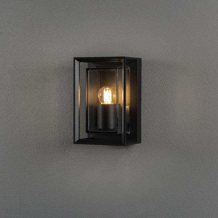 Brindisi mini vegglampe utendørs IP54 E27 - Svart-Utebelysning vegg veggskjold-Konstsmide-Svart-7886-750-Lightup.no