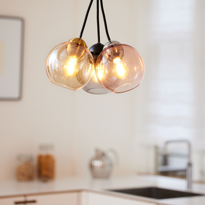 Bubbles takpendel 24 cm - Amber-Takpendler-Halo Designs-5705639743209-Lightup.no