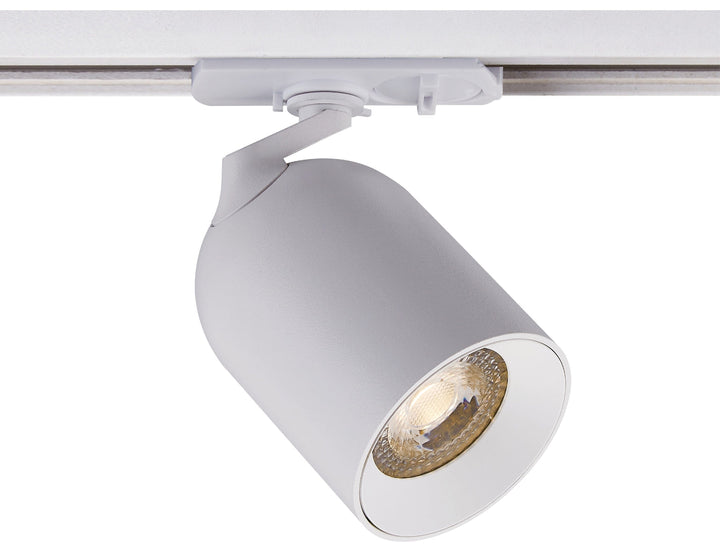 Bullet 2 meter spottskinne med 5 spotter 1T GU10 - Pure white-Spotskinner 230V-NorDesign-Hvit-389560206+389561206+389561306+785490106-5-Lightup.no