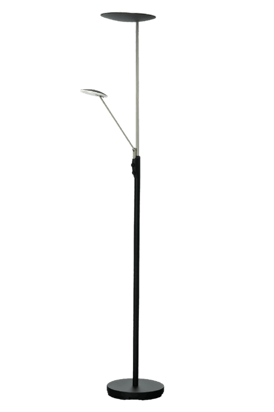 Cadiz uplight gulvlampe-Gulvlamper-Aneta Lighting-Svart/Stål-19903-15-90-Lightup.no