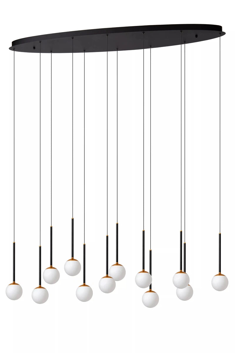Calina takpendel 12 x 7,7W 2560 Kelvin - Dimbar-Takpendler-Lucide-Svart / Hvit-LC24404/70/30-Lightup.no