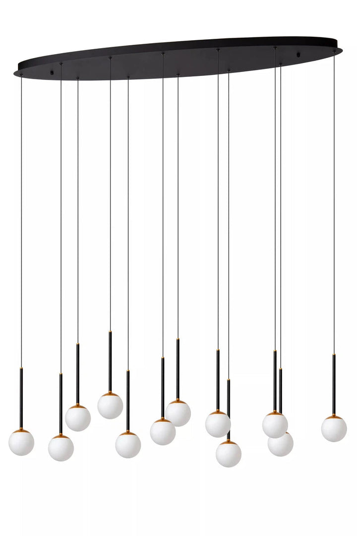 Calina takpendel 12 x 7,7W 2560 Kelvin - Dimbar-Takpendler-Lucide-Svart / Hvit-LC24404/70/30-Lightup.no