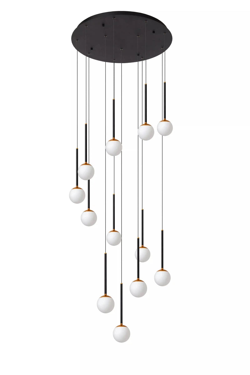 Calina takpendel 12 x 7,7W 2560 Kelvin - Dimbar-Takpendler-Lucide-Svart / Hvit-LC24404/84/30-Lightup.no