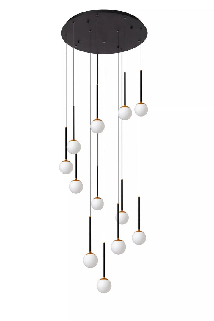 Calina takpendel 12 x 7,7W 2560 Kelvin - Dimbar-Takpendler-Lucide-Svart / Hvit-LC24404/84/30-Lightup.no