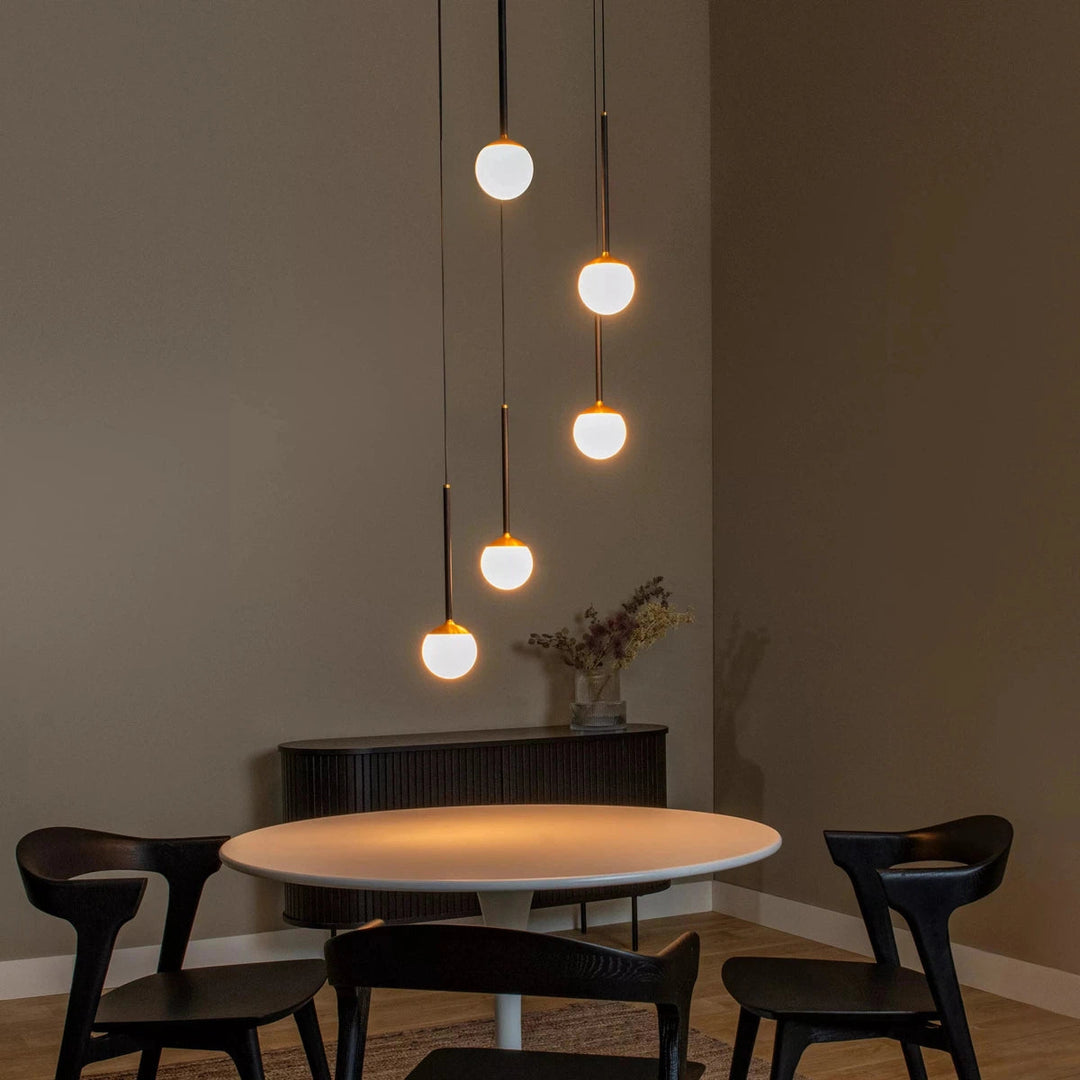 Calina takpendel 5 x 8,2W 2560 Kelvin - Dimbar-Takpendler-Lucide-Svart / Hvit-LC24404/35/30-Lightup.no