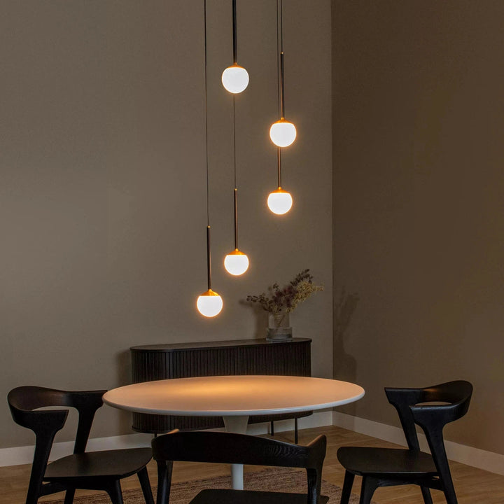 Calina takpendel 5 x 8,2W 2560 Kelvin - Dimbar-Takpendler-Lucide-Svart / Hvit-LC24404/35/30-Lightup.no