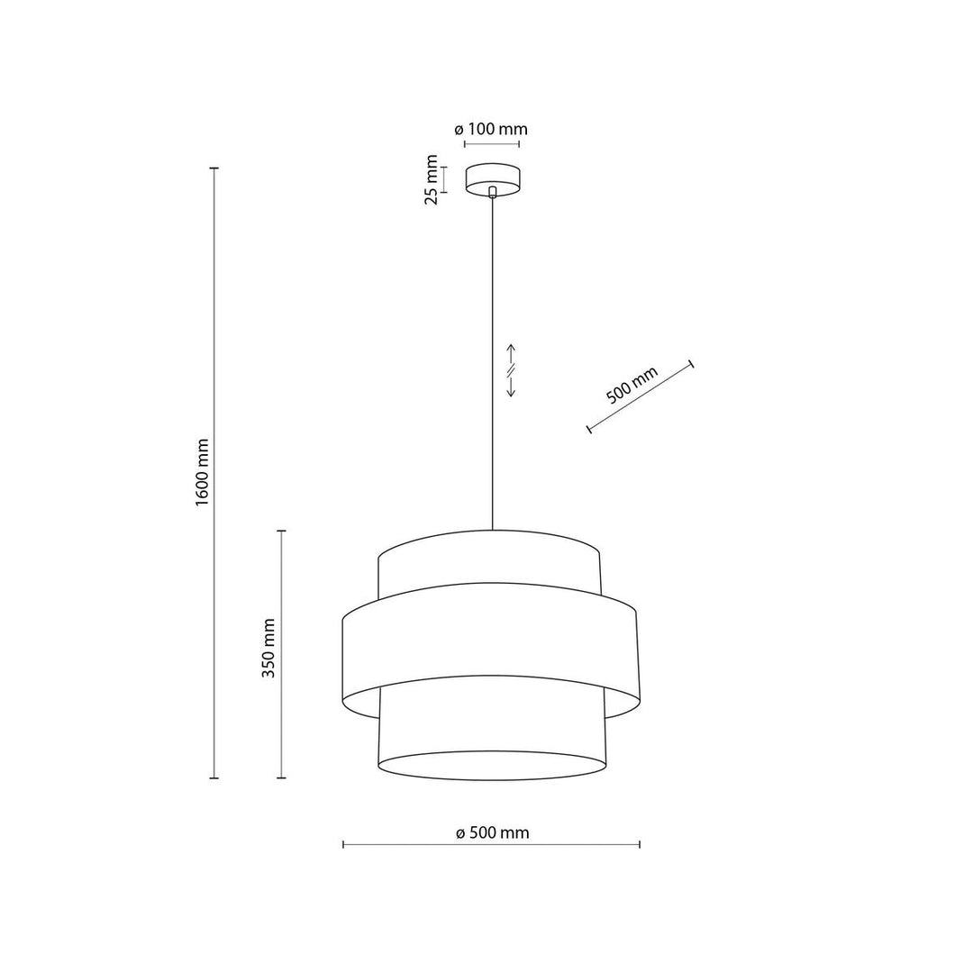 Calisto takpendel 50 cm-Takpendler-TK Lighting-Svart-TK-4999-Lightup.no
