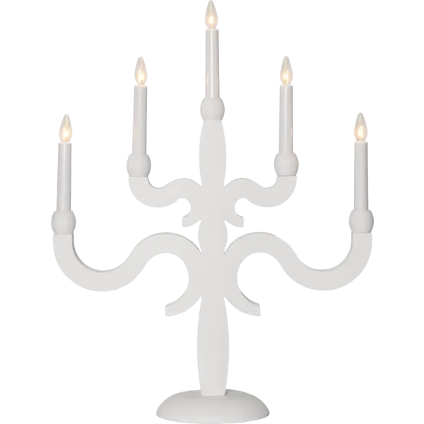 Canna adventsstake 5-lys-Julebelysning adventsstake-Star Trading-Hvit-156-00-Lightup.no