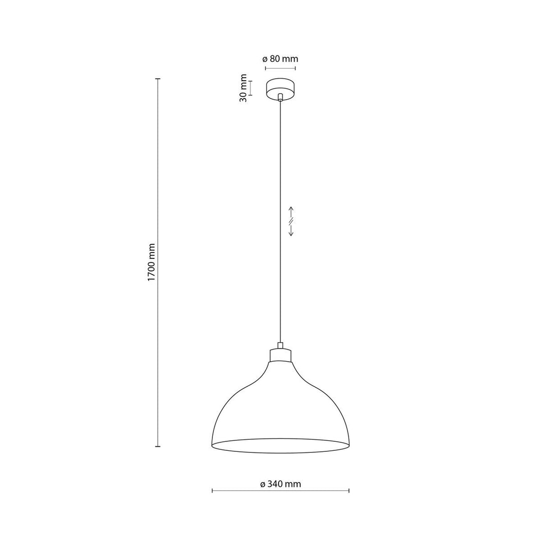 Cap takpendel 34 cm-Takpendler-TK Lighting-Svart-TK-2071-Lightup.no