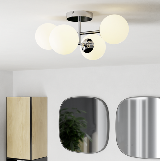Castrovido taklampe IP44-Taklamper-Eglo-Krom / Opal-902098-Lightup.no