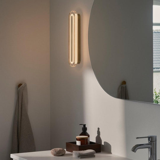 Cavara vegglampe 35 cm 11W 3000/4000 Kelvin IP44 - Dimbar-Baderomsbelysning vegglamper-Nordlux-Messing-2610201035-Lightup.no