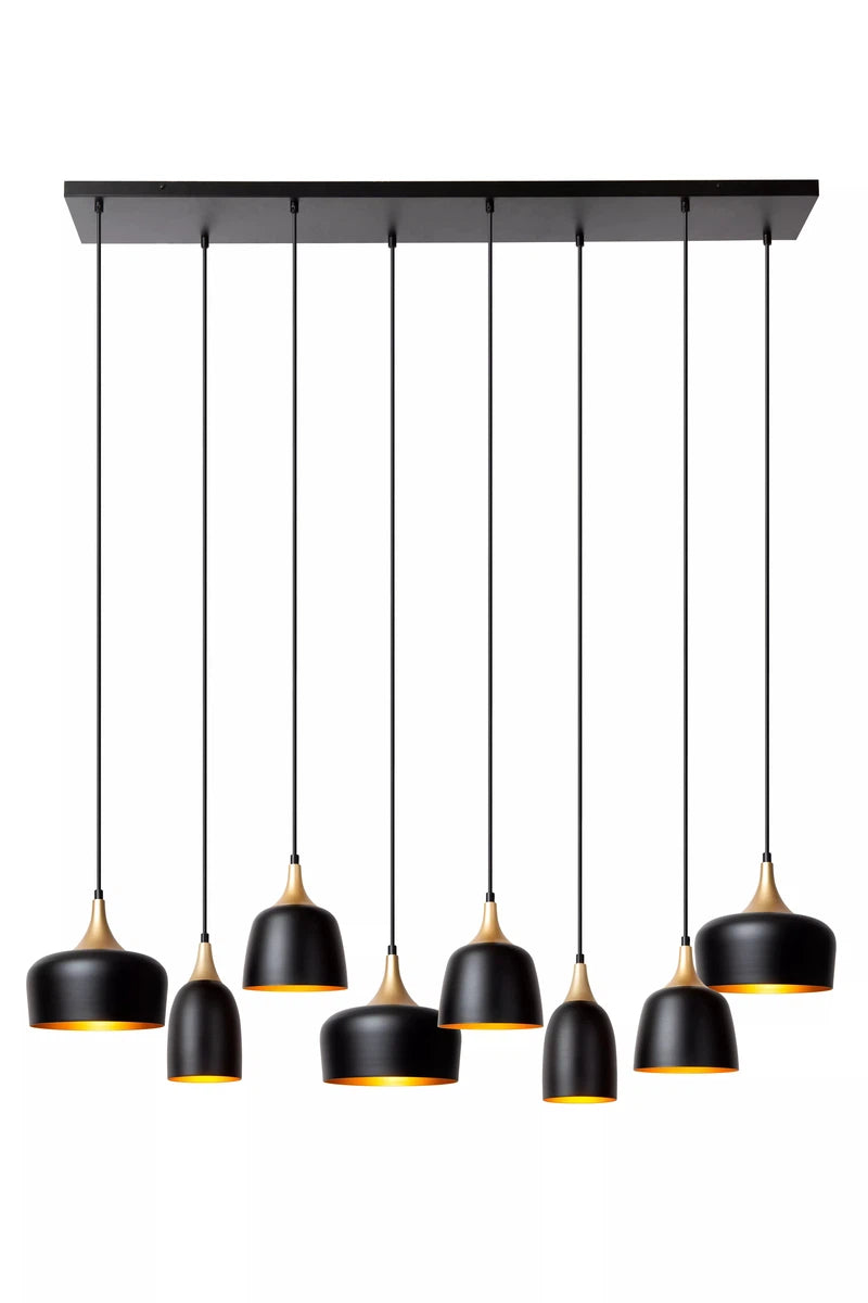 Chayanne takpendel 8-lys-Takpendler-Lucide-Svart-LC05446/08/30-Lightup.no