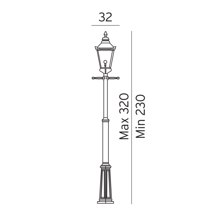 Chelsea stolpe 951 - Kobber-Utebelysning stolpe-Norlys-3185247-Lightup.no
