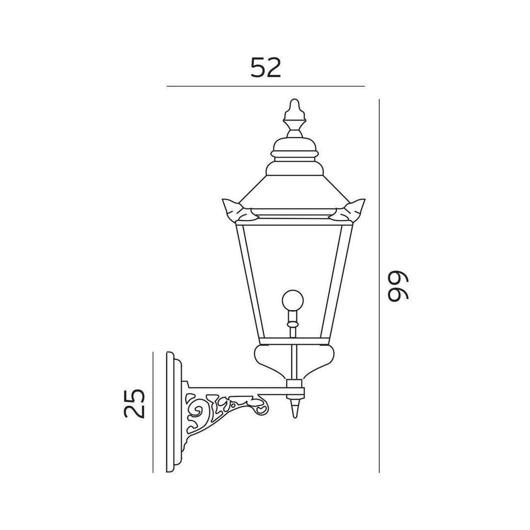 Chelsea vegglampe 955-Utebelysning vegg klassisk-Norlys-Kobber-3185241-Lightup.no