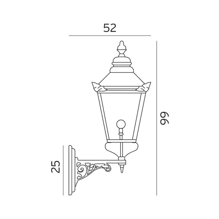 Chelsea vegglampe 955-Utebelysning vegg klassisk-Norlys-Kobber-3185241-Lightup.no