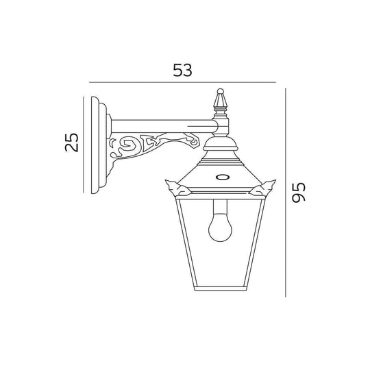 Chelsea vegglampe 964-Utebelysning vegg klassisk-Norlys-Kobber-3101791-Lightup.no