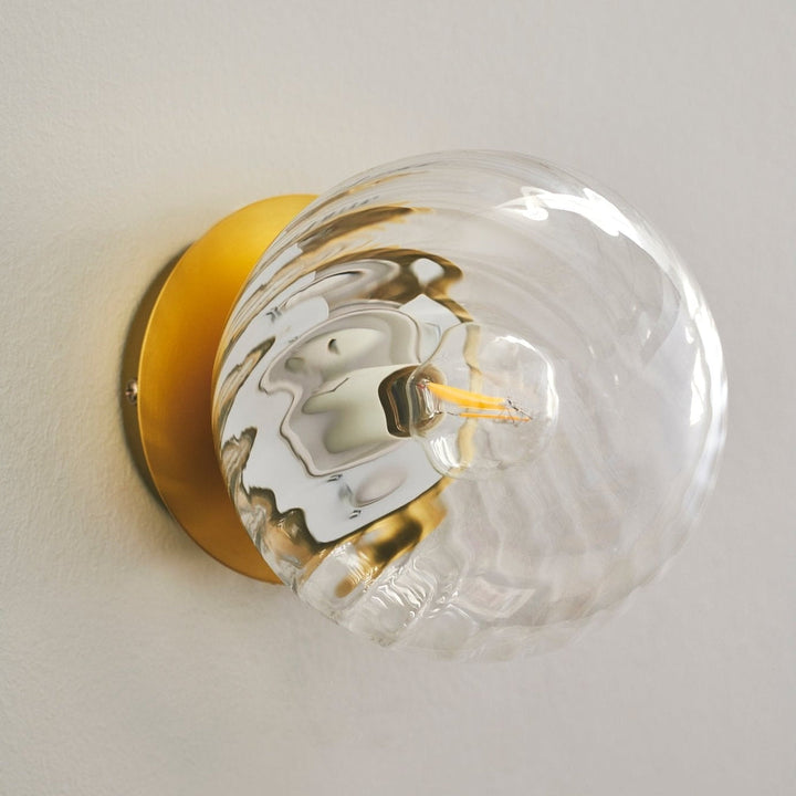 Chisell vegglampe - Klar/Messingfarget-Vegglamper-Nordlux-Messing / Klar-2312111035-Lightup.no