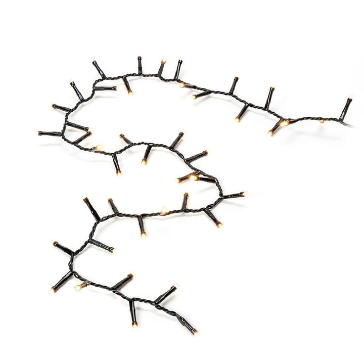 Cluster-lysslynge utendørs – 600 LED – Amber-Julebelysning juletrelys ute-Konstsmide-Svart-3868-800-Lightup.no