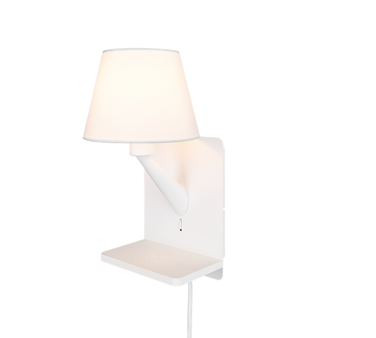 Comfort vegglampe med USB-Vegglamper-Trio Lighting-Svart-trl__262670132-Lightup.no