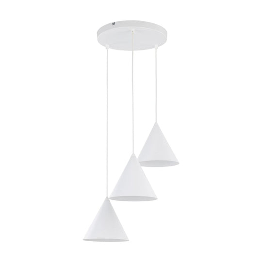 Cono rondell takpendel 3-lys-Takpendler-TK Lighting-Hvit-TK-10012-Lightup.no
