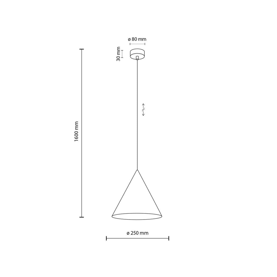 Cono takpendel 25 cm-Takpendler-TK Lighting-Hvit-TK-10008-Lightup.no