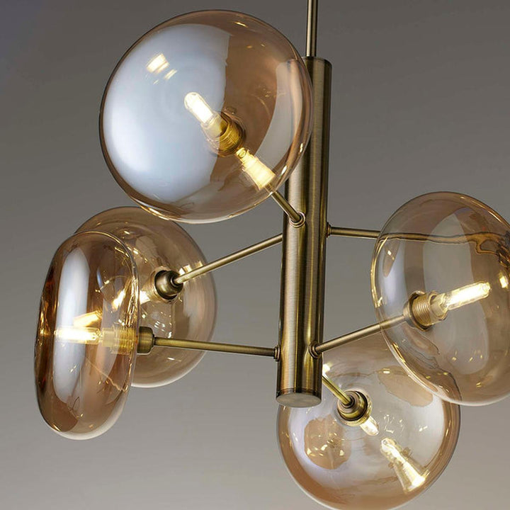 Continental takpendel 6-lys-Takpendler-Nielsen Light-Hvit / Svart-472019-Lightup.no