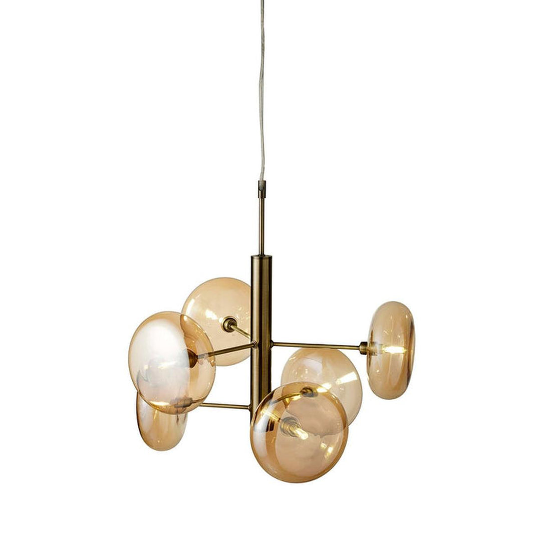 Continental takpendel 6-lys-Takpendler-Nielsen Light-Antikk messing-472040-Lightup.no