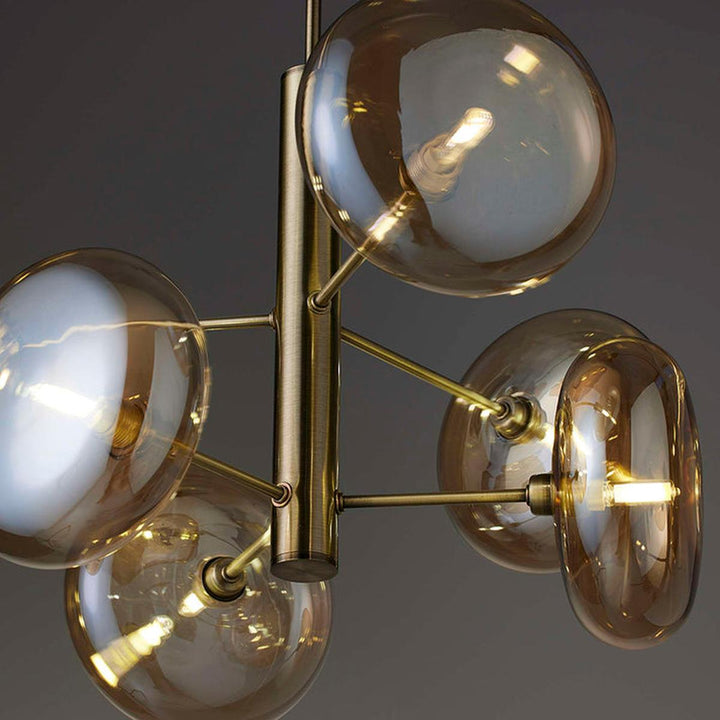 Continental takpendel 6-lys-Takpendler-Nielsen Light-Hvit / Svart-NL-472019-Lightup.no