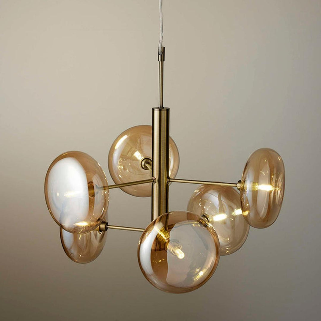 Continental takpendel 6-lys-Takpendler-Nielsen Light-Hvit / Svart-NL-472019-Lightup.no