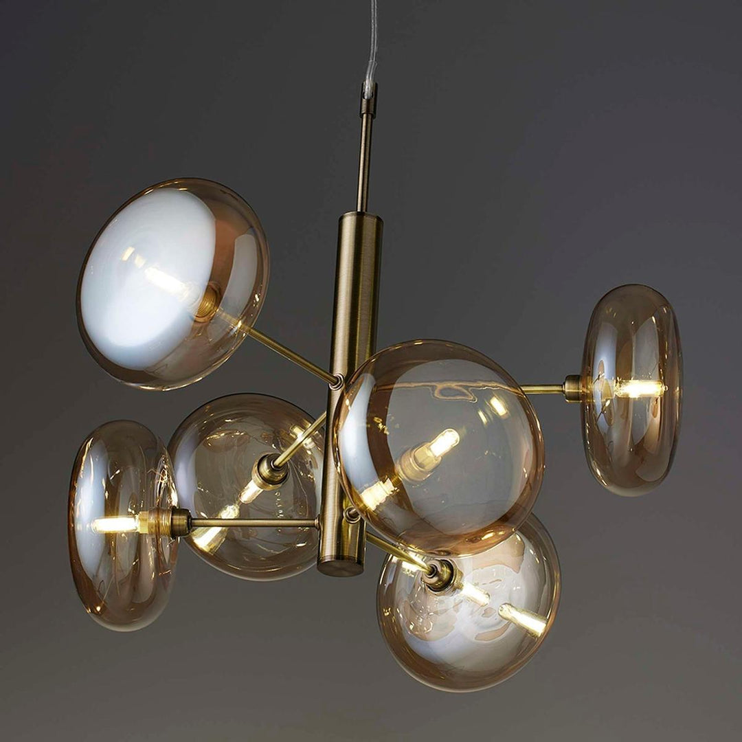 Continental takpendel 6-lys-Takpendler-Nielsen Light-Hvit / Svart-NL-472019-Lightup.no