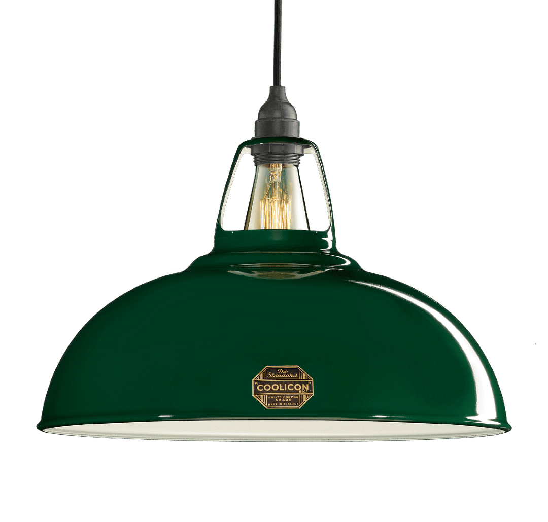 Coolicon Large 1933 Design takpendel E27 - Original Green - Porselen oppheng-Takpendler-Coolicon-CL02-GRN+SK02-E27-POR-Lightup.no