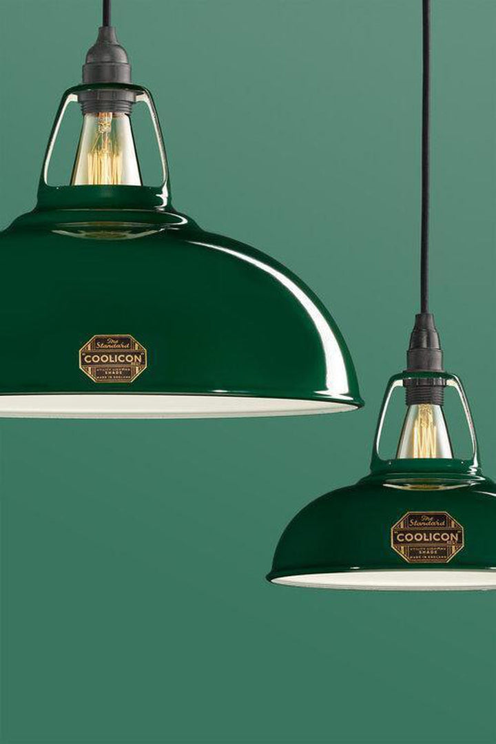 Coolicon Large 1933 Design takpendel E27 - Original Green - Porselen oppheng-Takpendler-Coolicon-CL02-GRN+SK02-E27-POR-Lightup.no