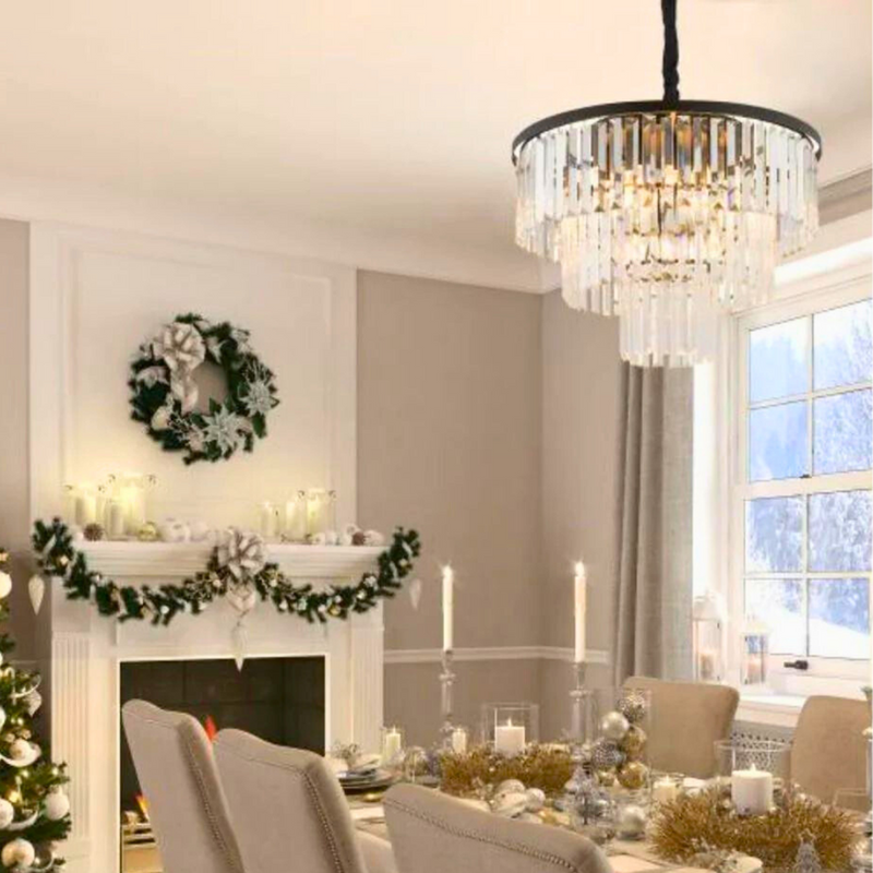 Cristal Lysekrone M - Svart-Lysekroner-Nowodvorski-N-7616-Lightup.no